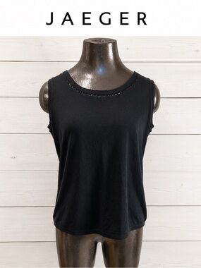 JAEGER – Black Sleeveless Top – Size M